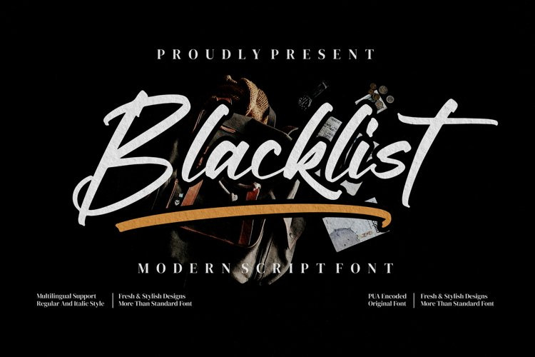 Blacklist Script Font