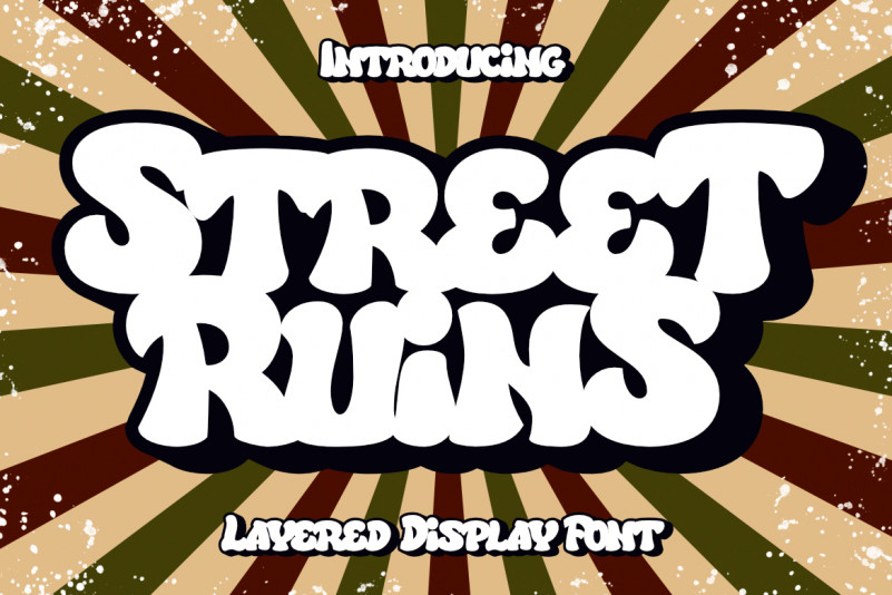 Street Ruins Display Font