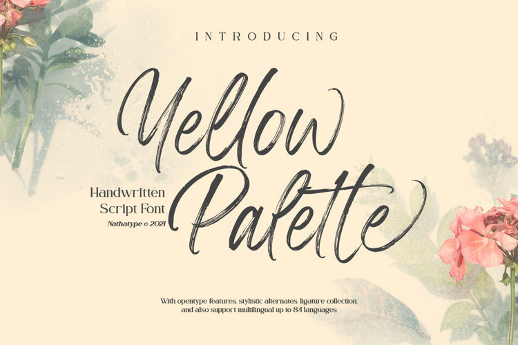 Yellow Palette Script Font