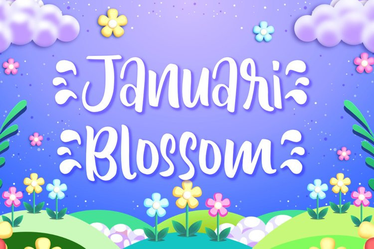 Januari Blossom Brush Font