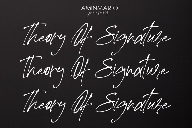 Theory Of Signature Font