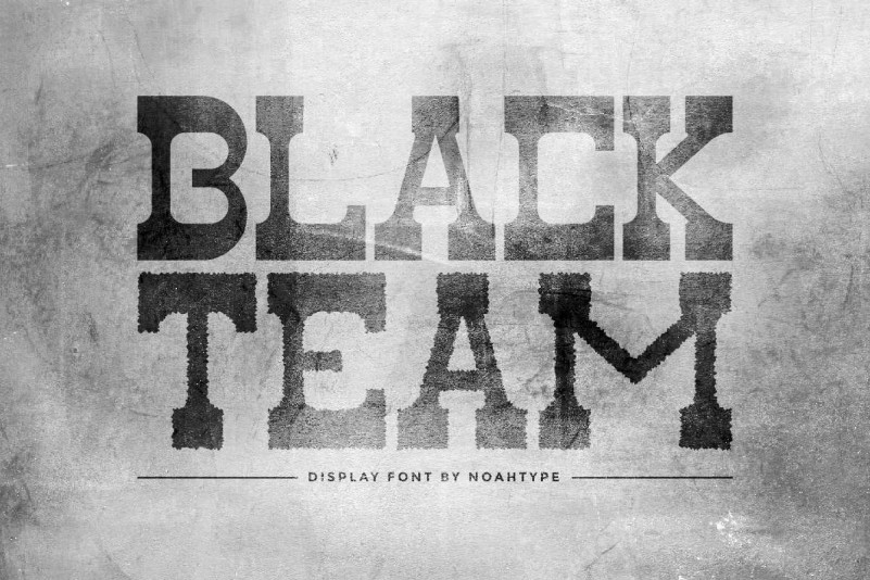 Black Team Display Font