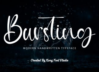 Bursting Script Font