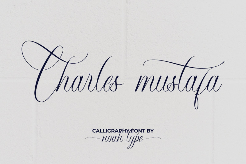 Charles Mustafa Calligraphy Font