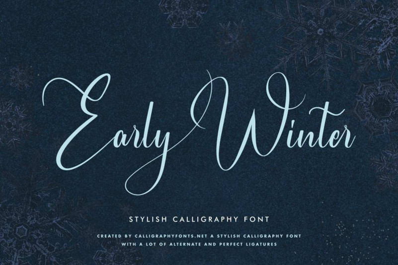 Early Winter Calligraphy Font