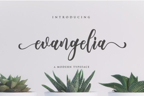 Evangelia Script Font