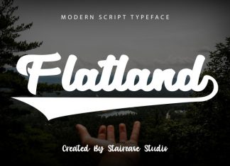 Flatland Script Font