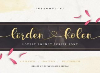 Lorden Holen Calligraphy Font