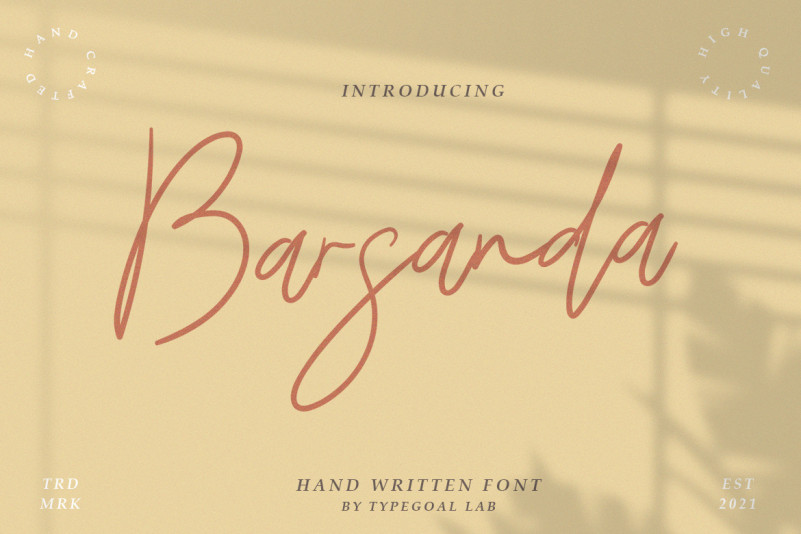 Barsanda Handwritten Font