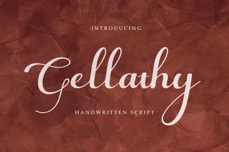 Gellathy Calligraphy Font