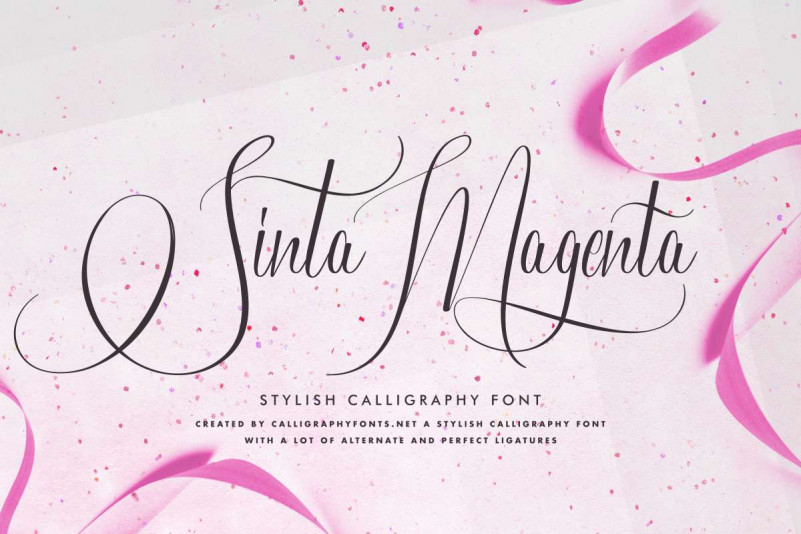 Sinta Magenta Calligraphy Font