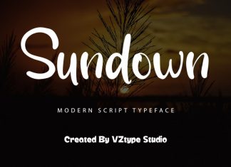 Sundown Script Font