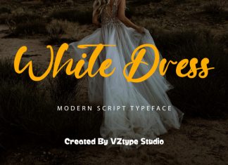 White Dress Script Font