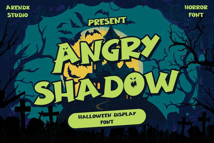 Angry Shadow Display Font