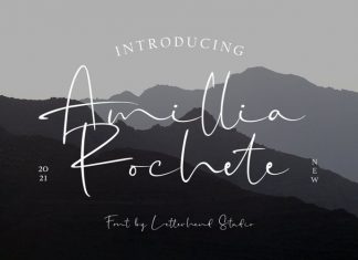 Amillia Rochete Handwritten Font