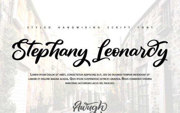 Awugh Script Font