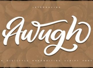 Awugh Script Font