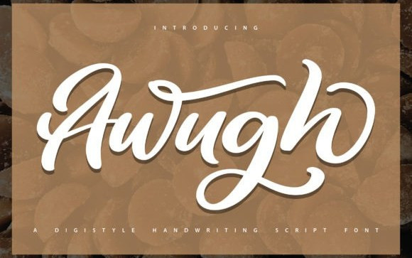 Awugh Script Font