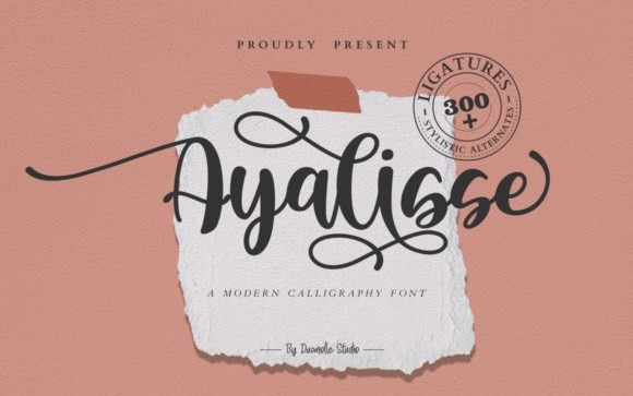 Ayalisse Calligraphy Font