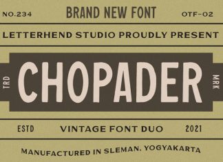 Chopader One Display Font