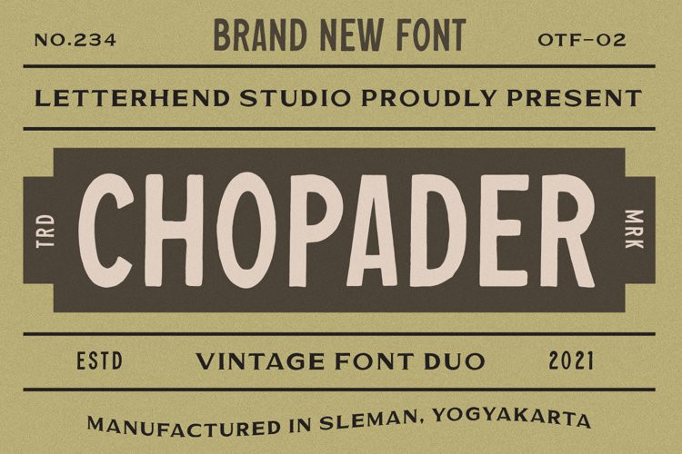 Chopader One Display Font