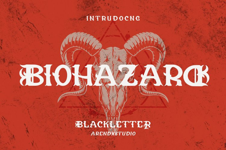 Biohazard Display Font