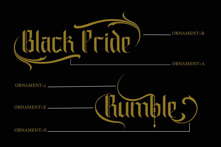 Black Pride Blackletter Font