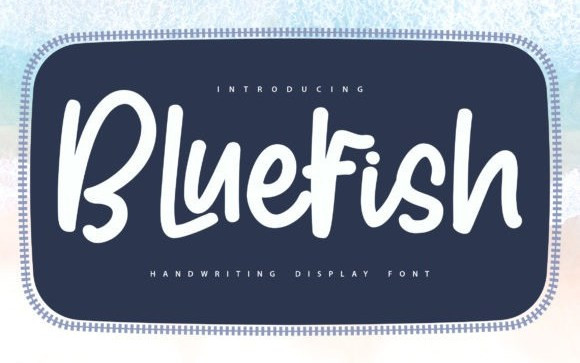 Bluefish Script Font