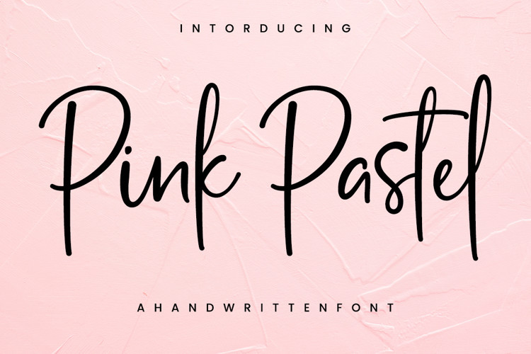 Pink Pastel Script Font