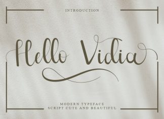 Hello Vidia Calligraphy Font