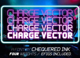 Charge Vector Display Font
