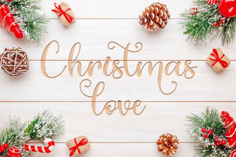 Christmas Theme Calligraphy Font