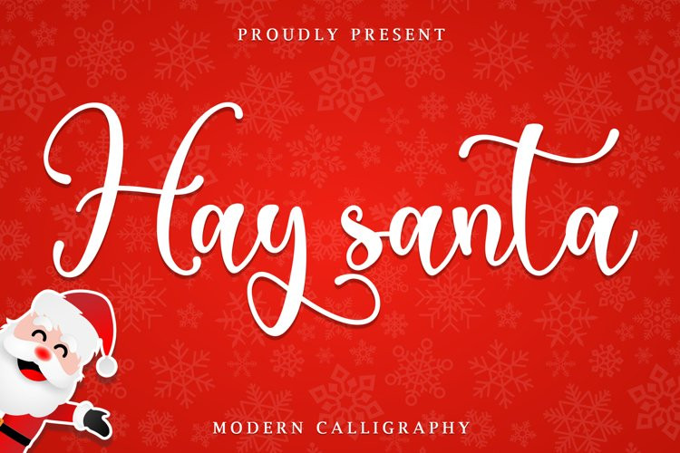 Hay Santa Calligraphy Font