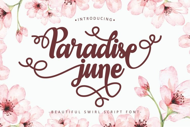 Paradise June Calligraphy Font