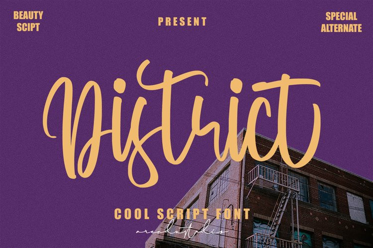 District Script Font