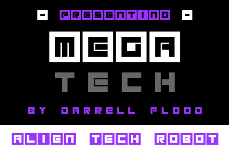 Megatech Display Font