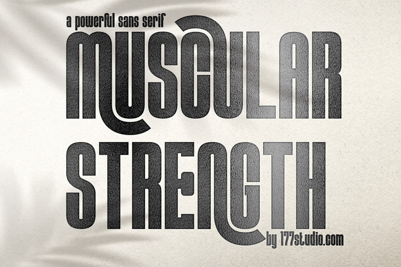 MUSCULAR STRENGTH Sans Serif Font