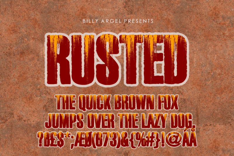 Rusted Display Font