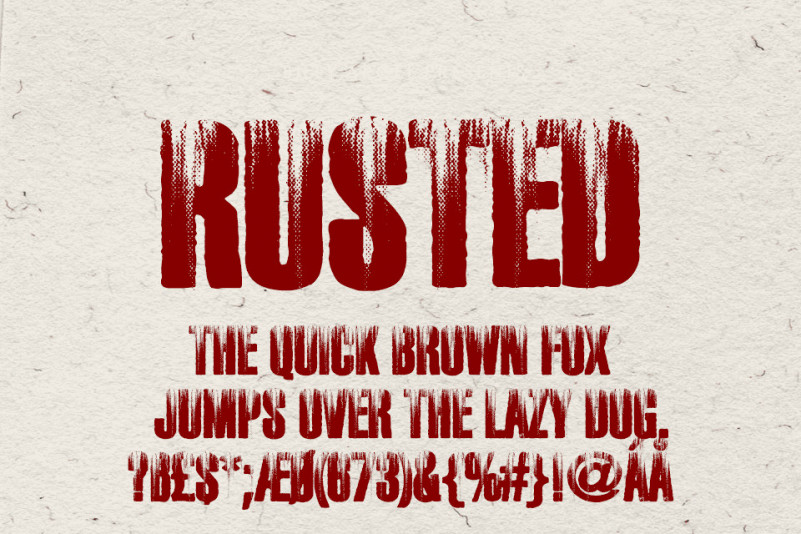 Rusted Display Font