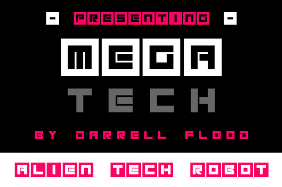 Megatech Display Font