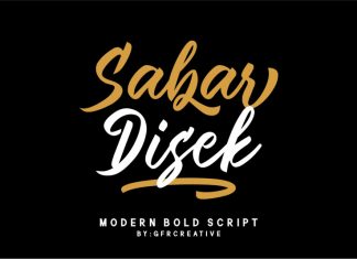 Sabar Disek Brush Font