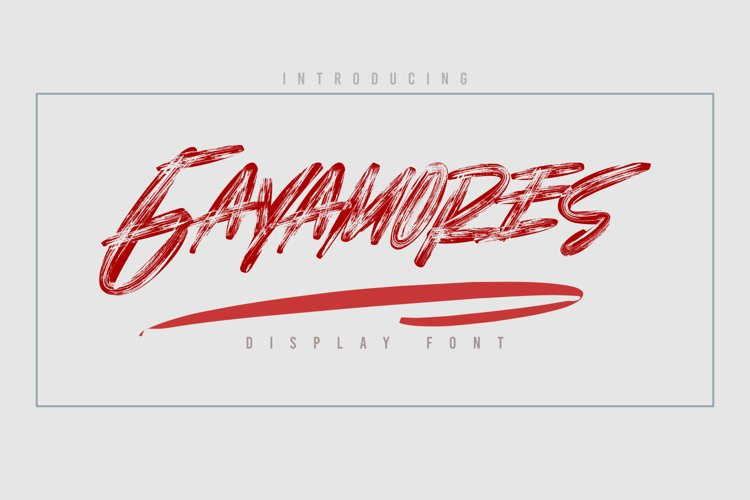 Gayamores Brush Font