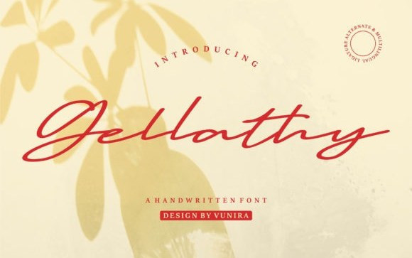 Gellathy Handwritten Font