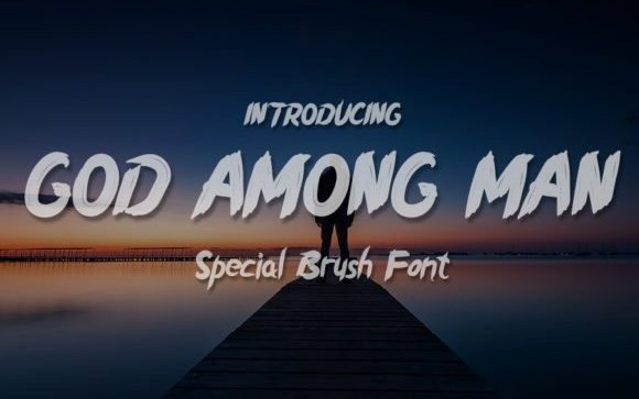 God Among Man Brush Font