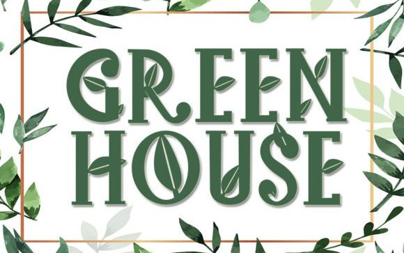 Green House Display Font