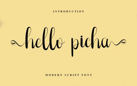 Hello Picha Script Font