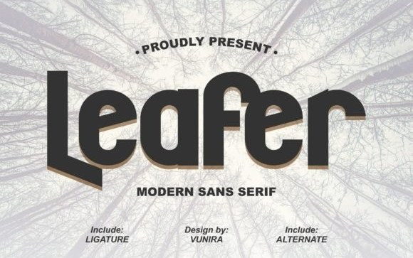 Leafer Display Font