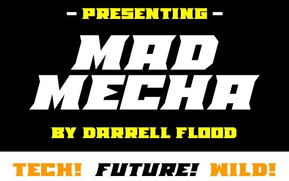 Mad Mecha Display Font