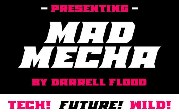 Mad Mecha Display Font