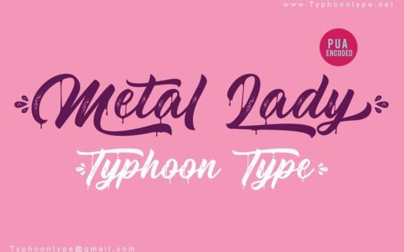 Metal Lady Script Font